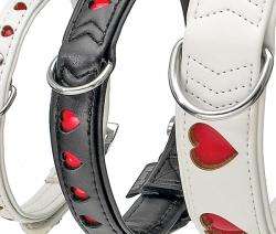 Karlie ART KUNSTLEDER Halsband HEART - Rot - 27 cm