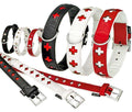 Karlie ART KUNSTLEDER Halsband CROSS - Weiß - 27 cm