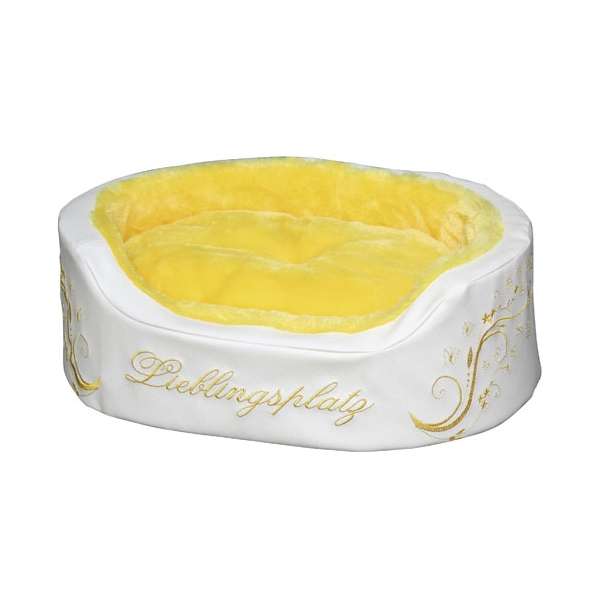 Kerbl Kuschelbett LIEBLING - Gelb - 65 x 50 cm