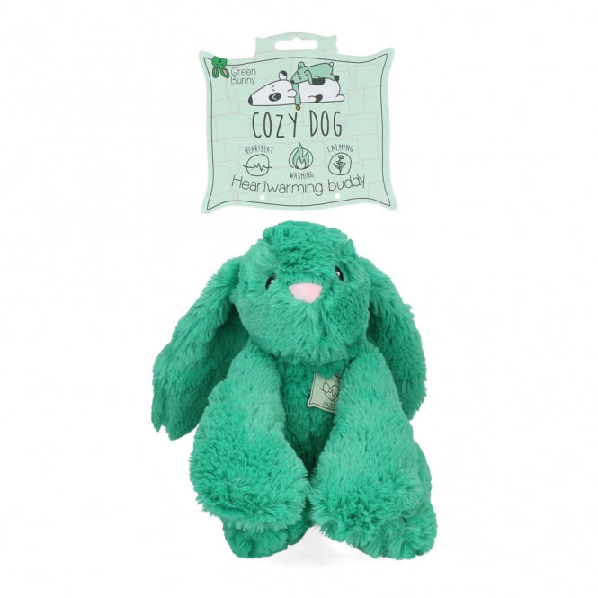 Cozy Dog Bunny mit Herzschlag und Wärmekissen - Grün