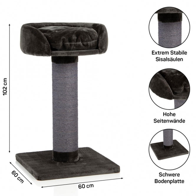 CanadianCat® Kratzbaum Savanah 120 - grau