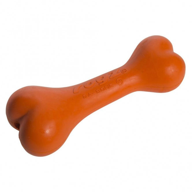 ROGZ DA BONE Knochen, 9,5 cm - befüllbar - orange