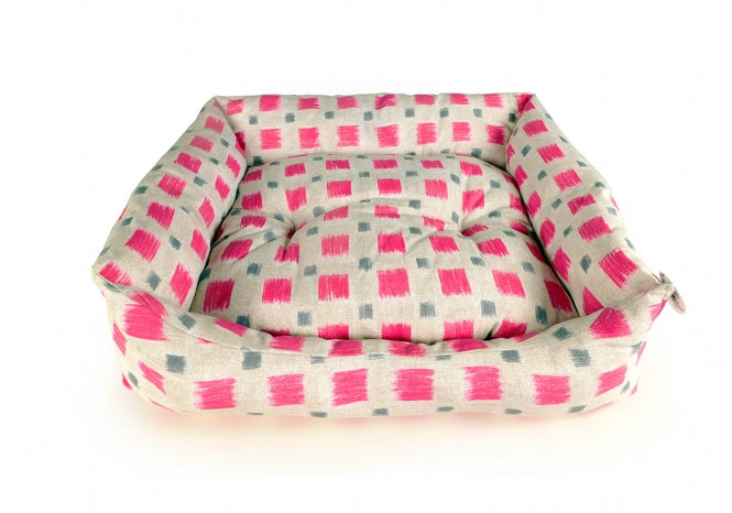 CARBONE Hundebett Domino, 65 x 80 cm - Karo-braun