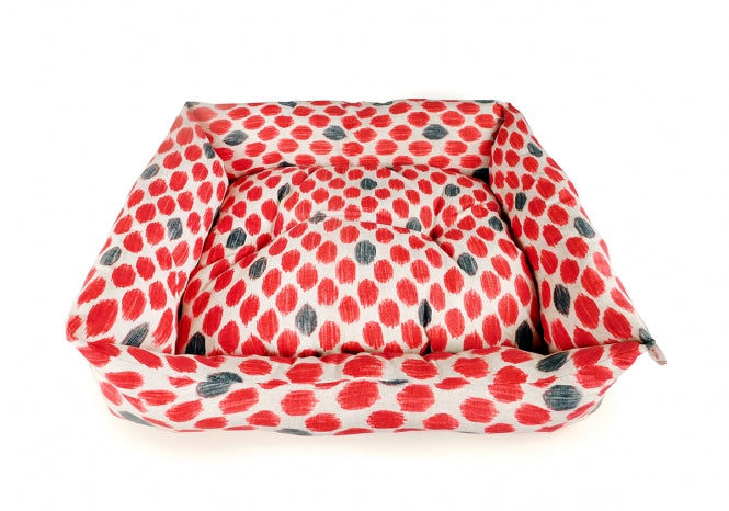 CARBONE Hundebett Domino, 65 x 80 cm - Blumen-blau