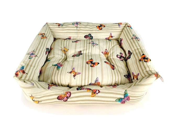 CARBONE Hundebett Domino, 65 x 80 cm - Herzen-grün