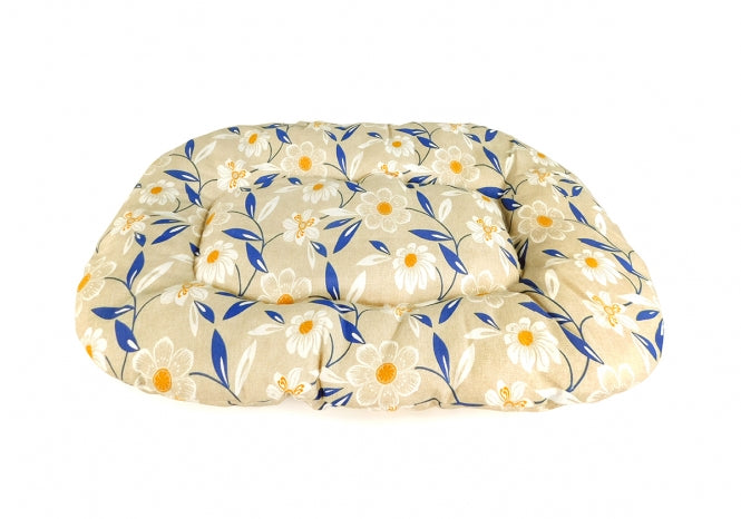 CARBONE Hundekissen Floconne, 75 x 50 cm - Blumen-braun