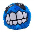 ROGZ FLUFFY GRINZ Hundeball, 6,4 cm - blau