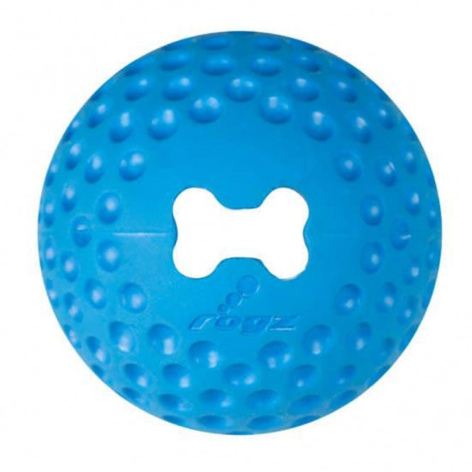 ROGZ GUMZ Hundeball, 7,8 cm - befüllbar - blau