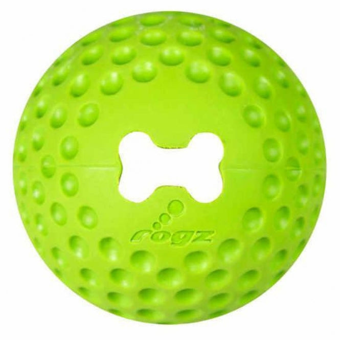 ROGZ GUMZ Hundeball, 6,4 cm - befüllbar - grün