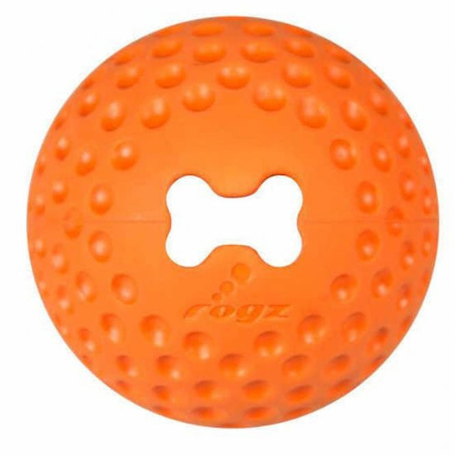 ROGZ GUMZ Hundeball, 7,8 cm - befüllbar - orange