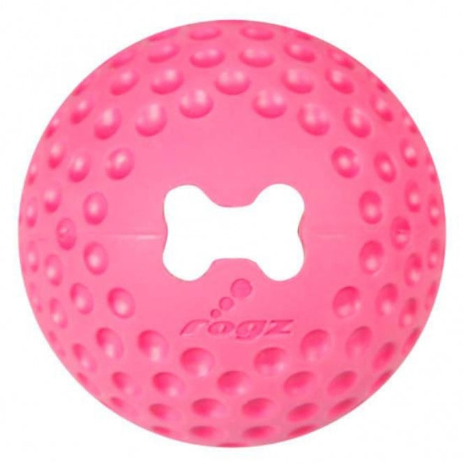 ROGZ GUMZ Hundeball, 6,4 cm - befüllbar - pink