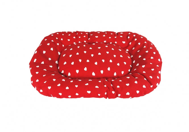 CARBONE Hundekissen Floconne, 75 x 50 cm - Blumen-braun