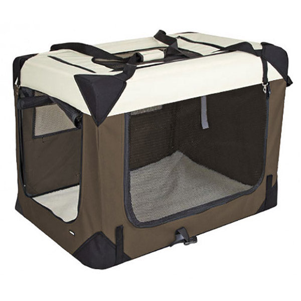 Pet-Star Transport-Hütte, braun/beige - 62 x 42 x 44cm