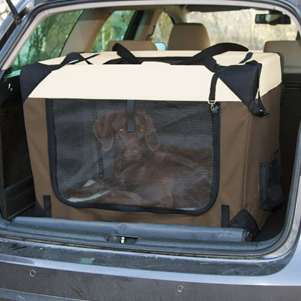 Pet-Star Transport-Hütte, braun/beige - 121 x 79 x 80cm