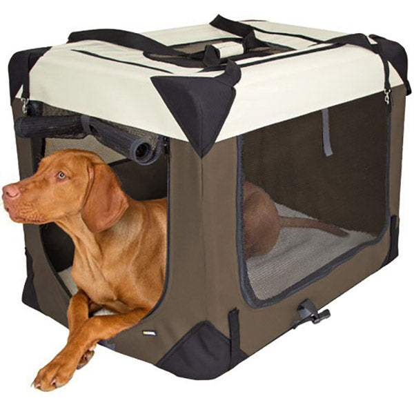 Pet-Star Transport-Hütte, braun/beige - 101 x 69 x 70cm