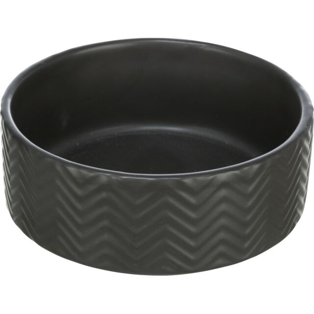 Trixie Napf aus Strukturkeramik - schwarz - 1,6 l/ø 20 cm