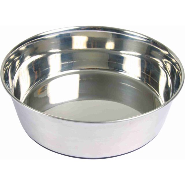 Trixie Edelstahlnapf mit Gummiboden - 2,5 l/ø 24 cm