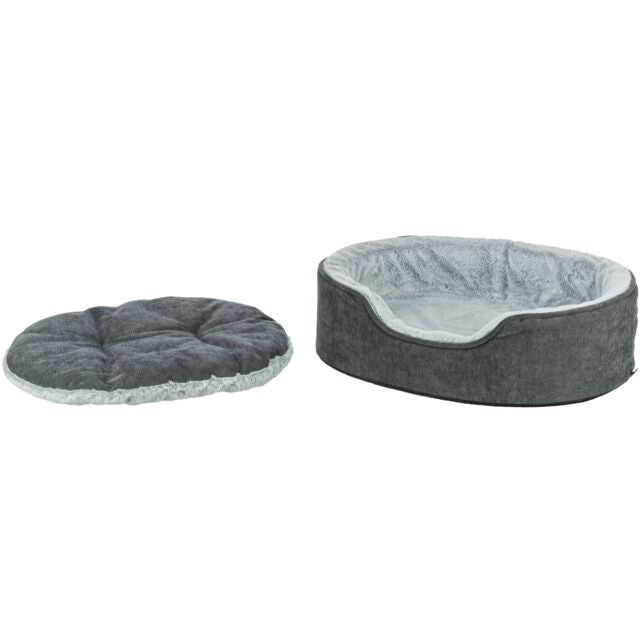 Trixie Vital Bett Lino Soft, oval - grau/hellgrau - 83 × 67 cm