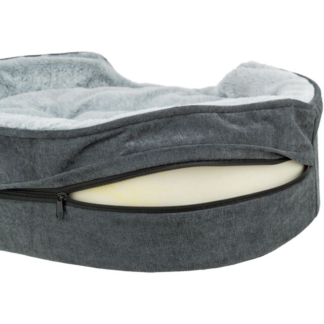 Trixie Vital Bett Lino Soft, oval - grau/hellgrau - 83 × 67 cm