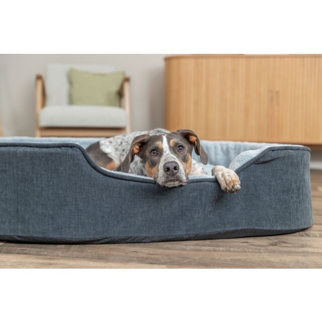 Trixie Vital Bett Lino Soft, oval - grau/hellgrau - 110 × 92 cm