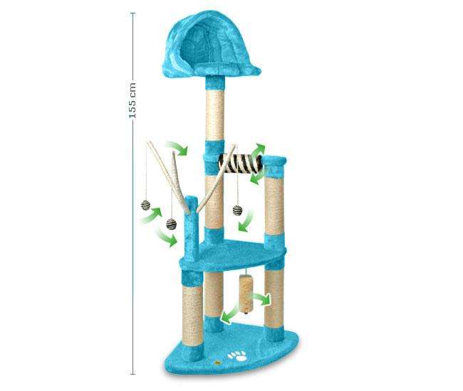 Pet-Star Kratzbaum MILLY - Hellblau