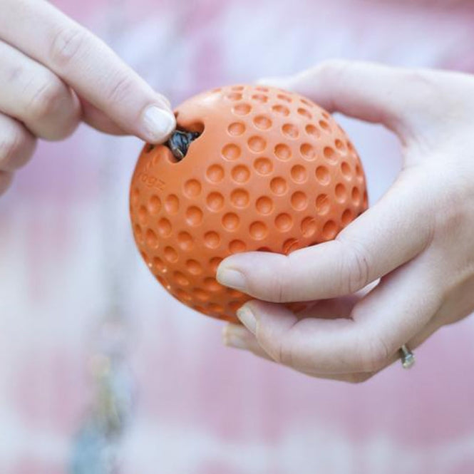 ROGZ GUMZ Hundeball, 6,4 cm - befüllbar - pink