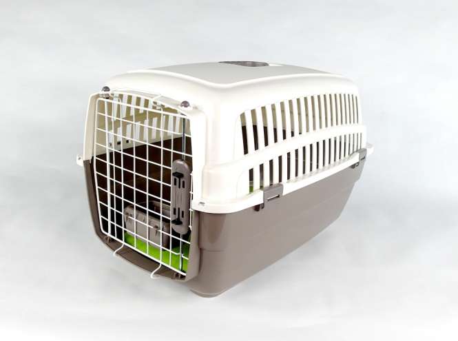 Transportbox Voyager Luxus mit Kissen + Napf - L