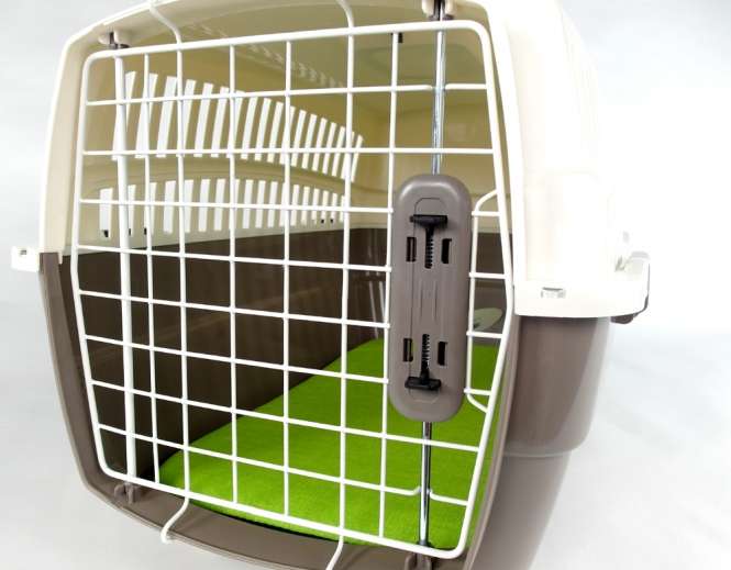 Transportbox Voyager Luxus mit Kissen + Napf - L