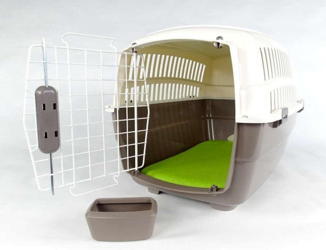Transportbox Voyager Luxus mit Kissen + Napf - L