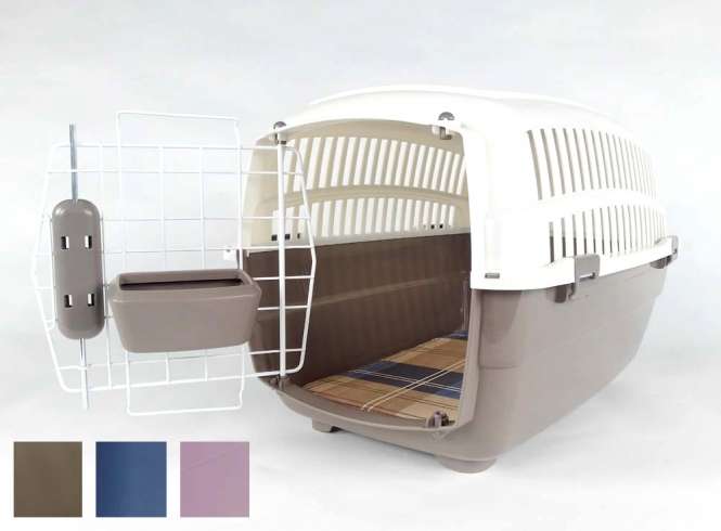 Transportbox Voyager Luxus mit Kissen + Napf - M