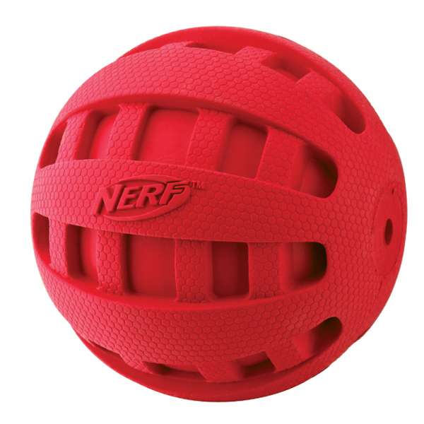 NERF DOG Squeak Checker Ball - Medium