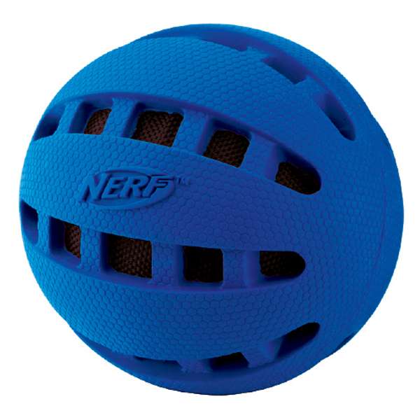 NERF DOG Crunchable Squeak Checker Ball - Small