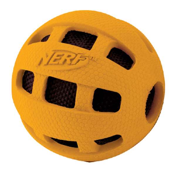 NERF DOG Crunchable Squeak Checker Ball - Small